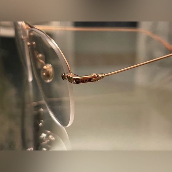 New Dior Aviator Style Gold Frame Eyeglasses Ret. $460 - Picture 14 of 16
